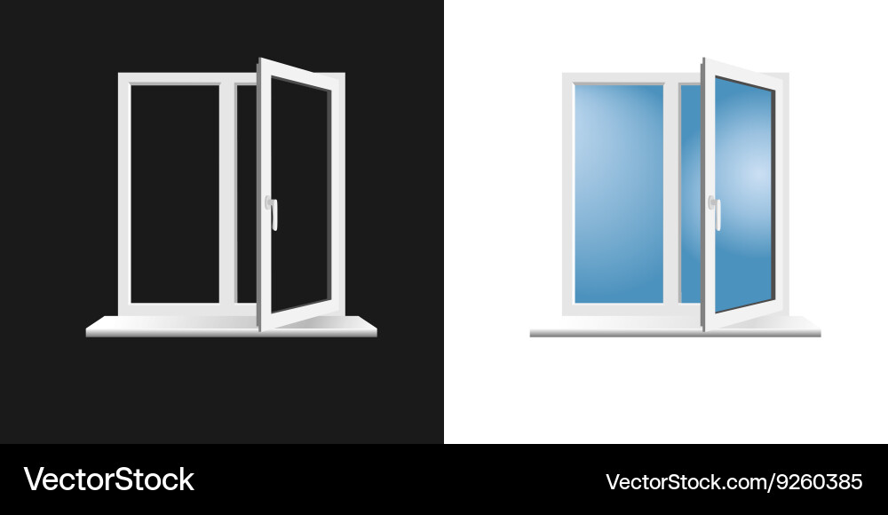 Window frame on background vector image