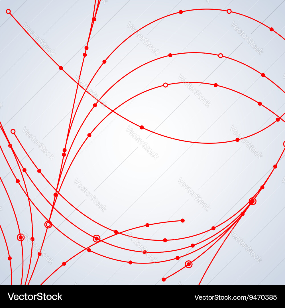Wire grid made of connected dots Vector Image