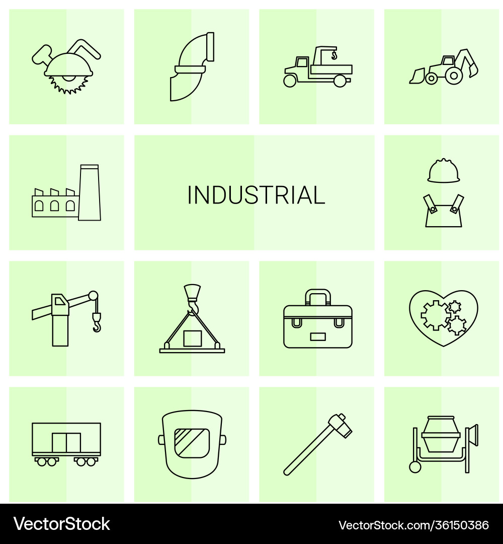 14 industrielle Ikonen 14 industrielle Ikonen vektorbild