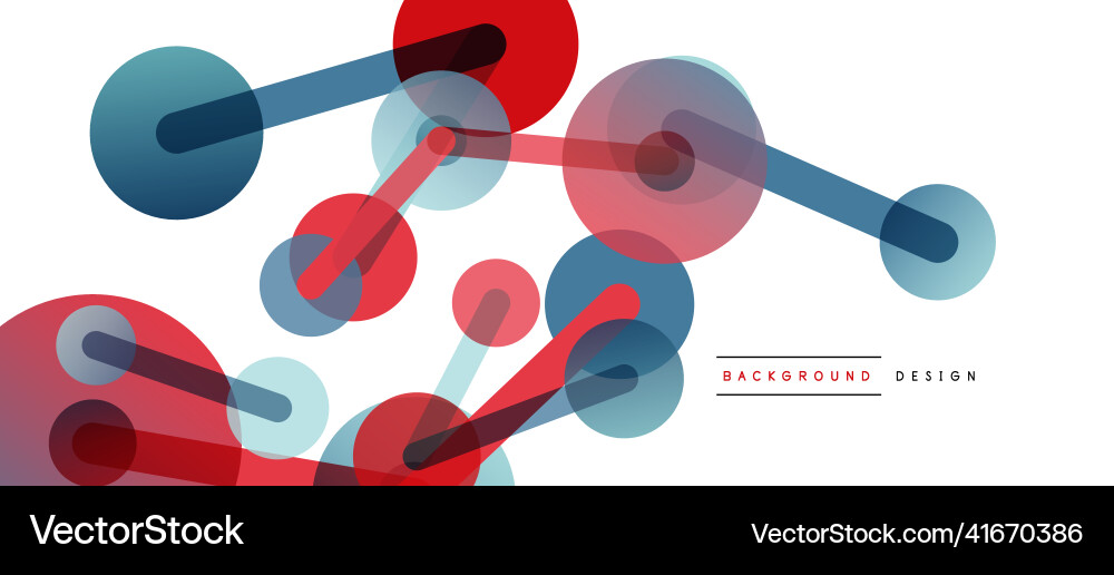 Abstract background round dots connected by lines Vector Image