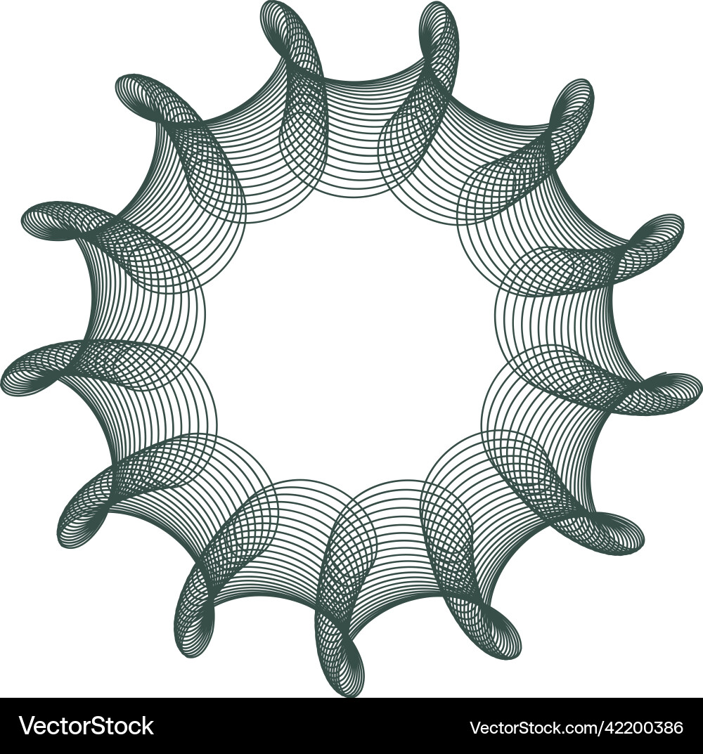 Abstract color linear spirograph rosette Abstract color linear spirograph rosette vector image