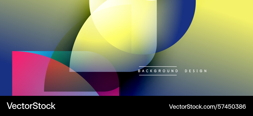 Abstract colorful shapes overlap creating vibrant Vector Image