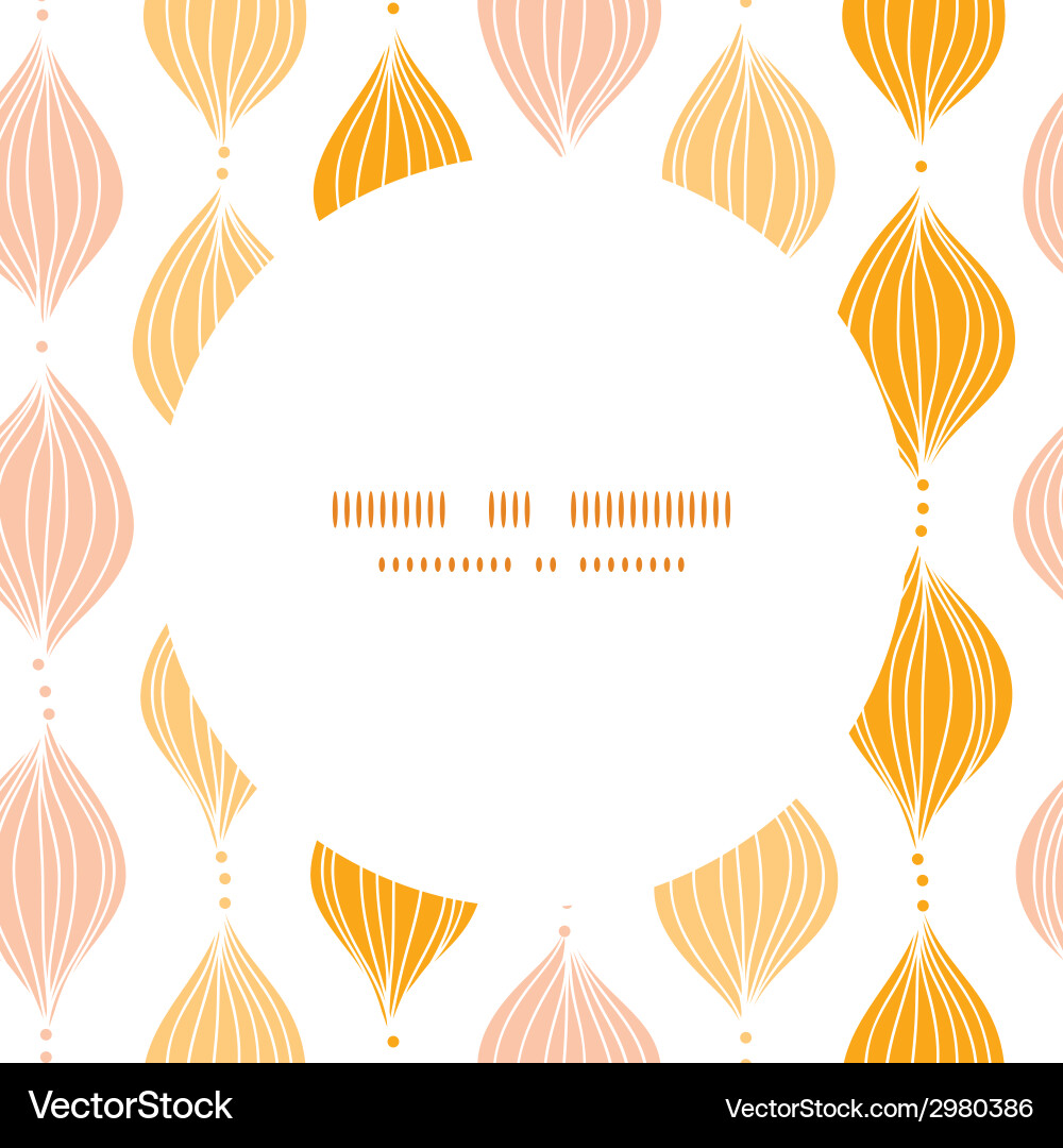 Abstract golden ogee circle frame seamless pattern vector image