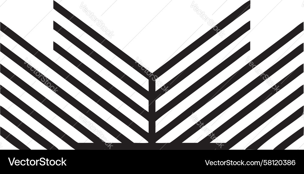Angular Geometric Border Pattern Vector Image