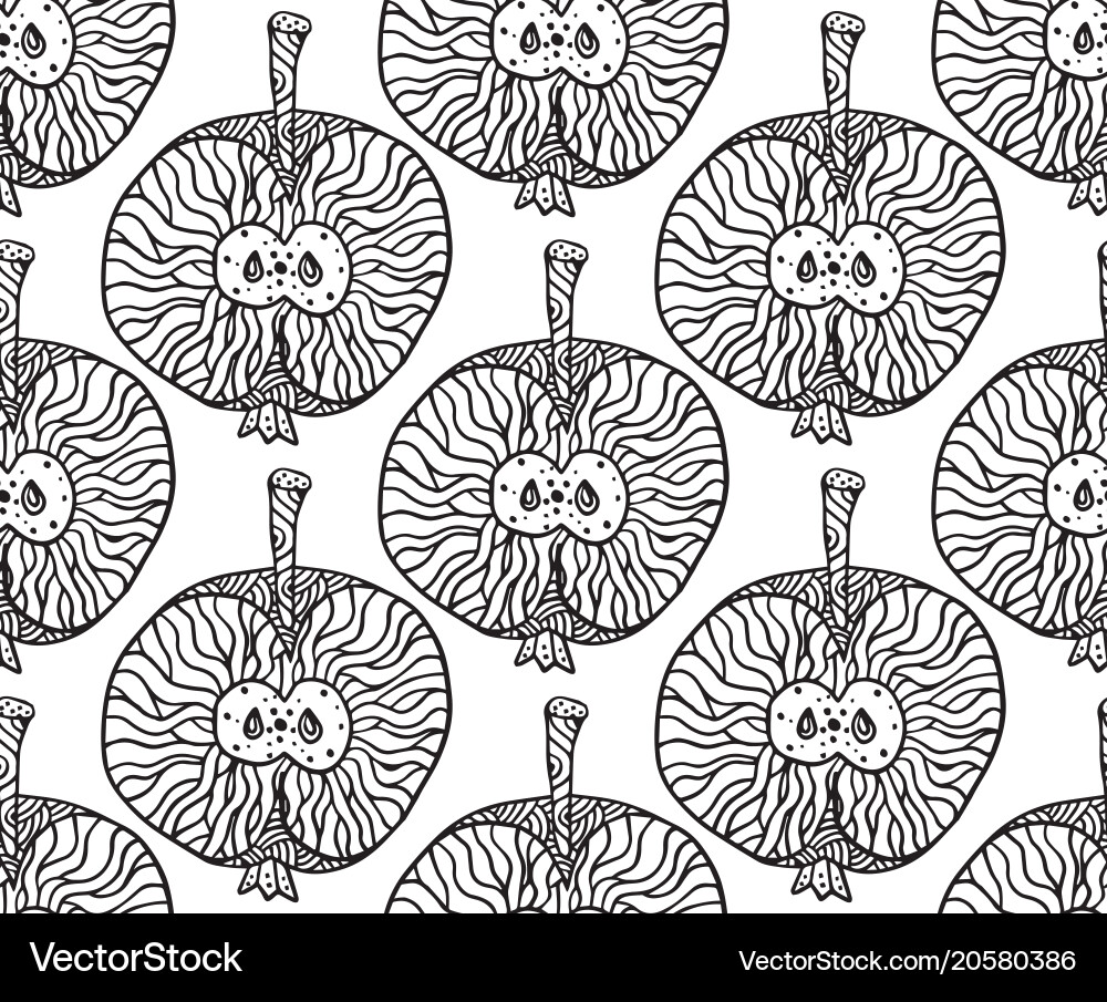 Apple entangle pattern for print or design Vector Image