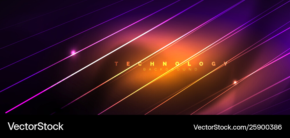 Color light with lines outer space background vector image