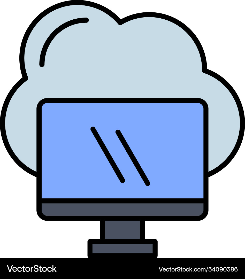 Computing line filled icon design Vector Image