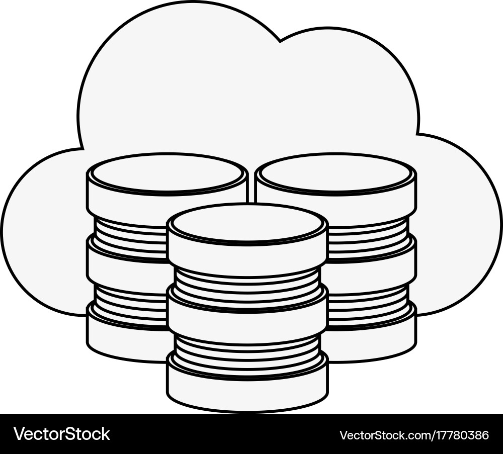 Databases data center icon image Vector Image