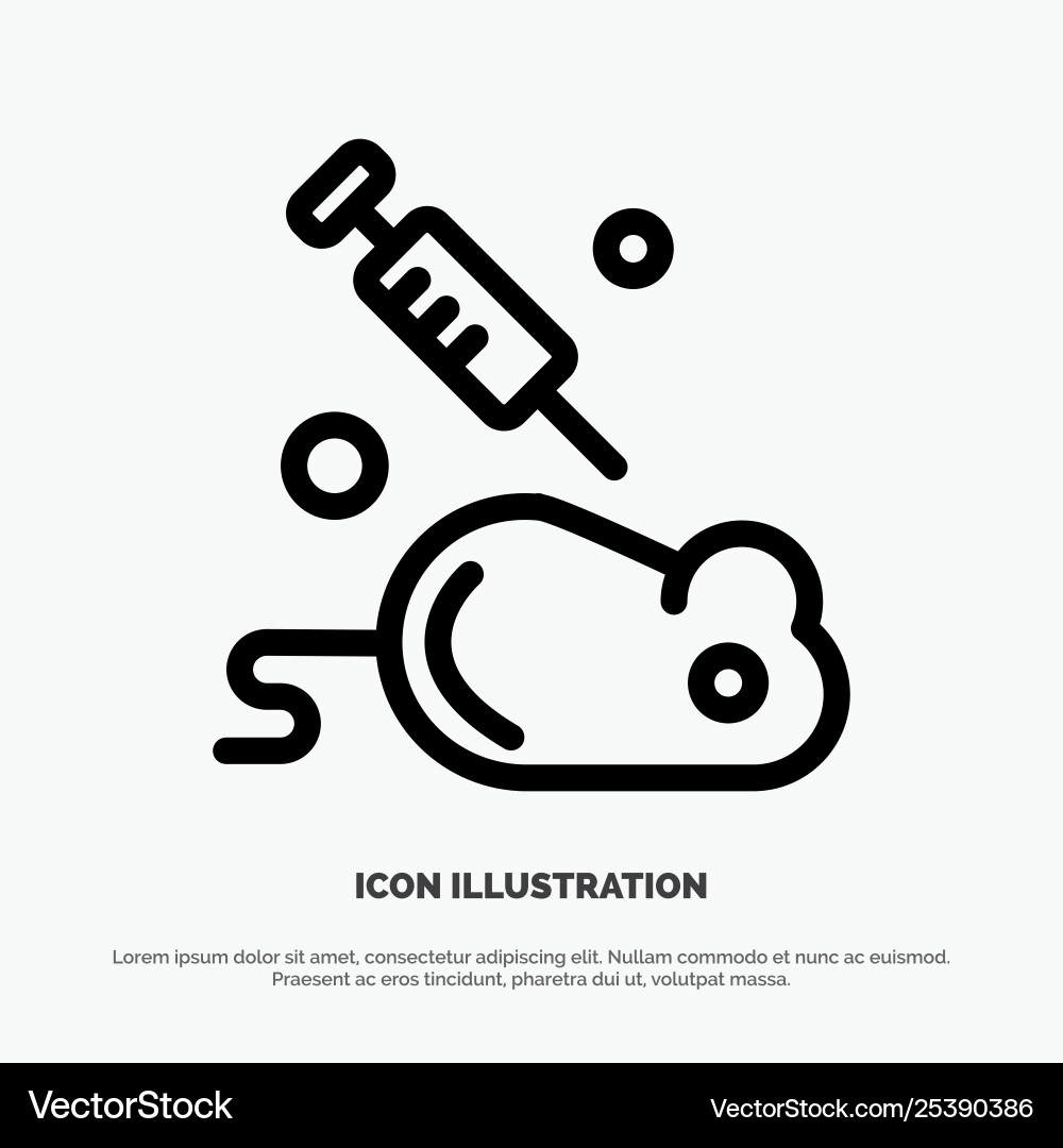 Experiment laboratory mouse science line icon Vector Image