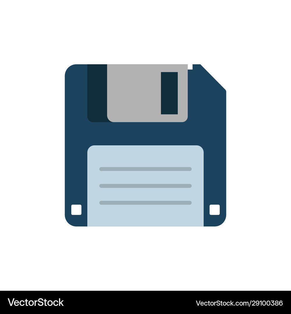 Flppy disk on white (29100386) – Royalty-Free Vector | VectorStock