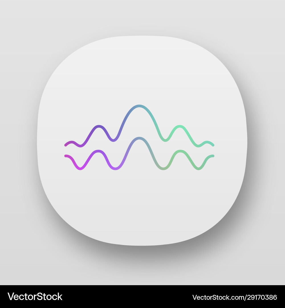 Fluid wave app icon uiux user interface flowing Fluid wave app icon uiux user interface flowing Vector Image