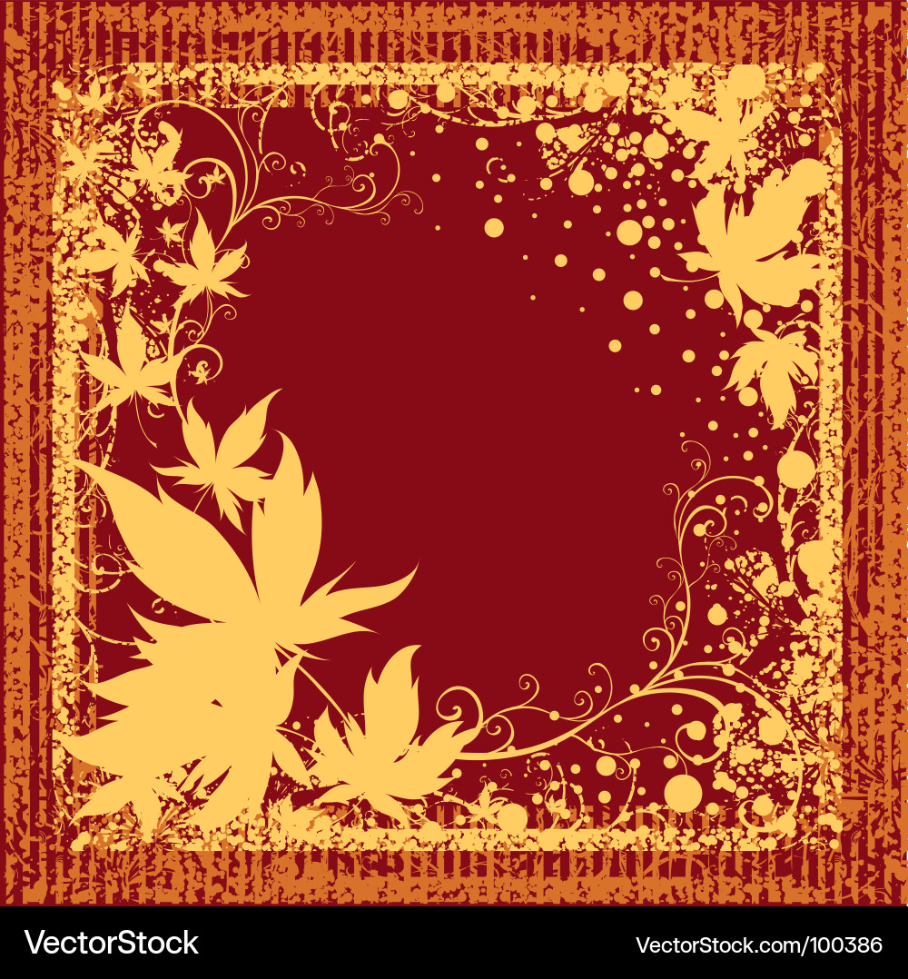 Grunge frame background with colorful Vector Image