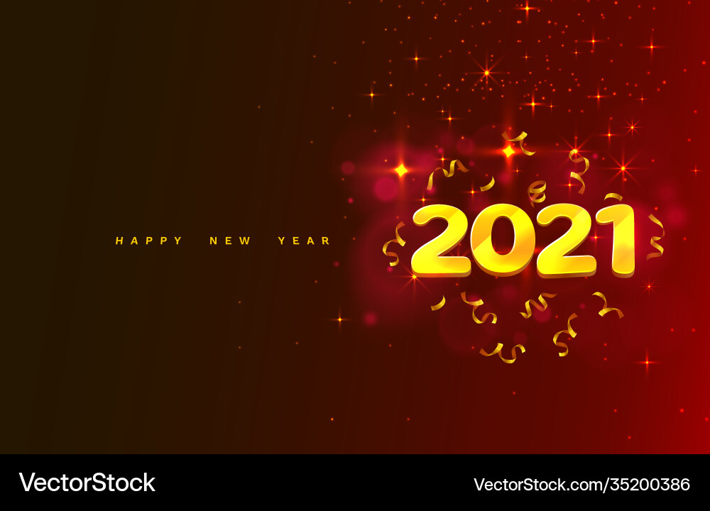 Happy new 2021 year holiday cover festive Happy new 2021 year holiday cover festive vector image