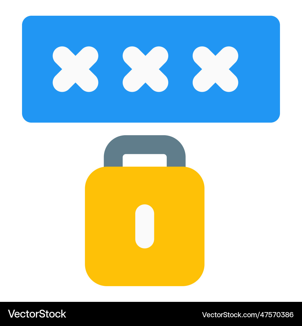 Password used for encrypting software vector image