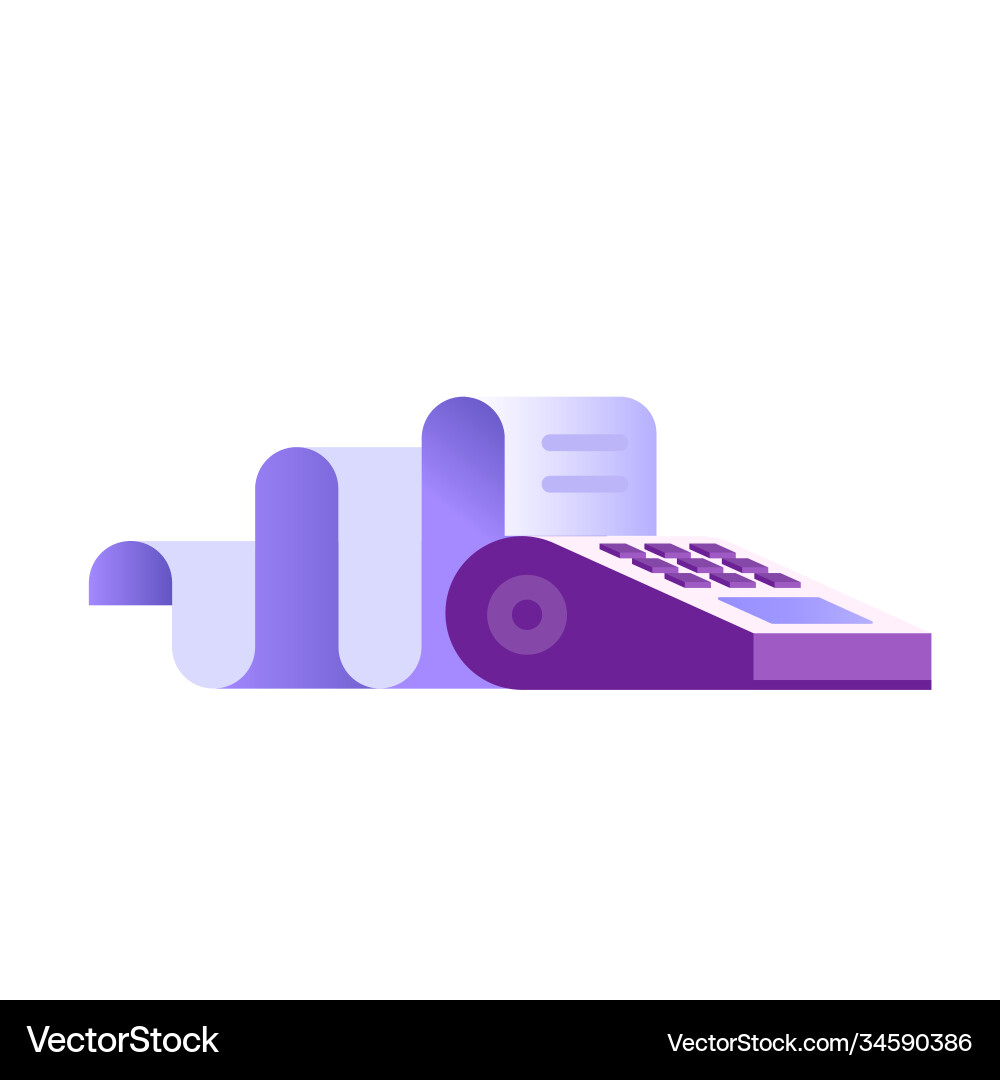 Pos terminal icon in flat gradient design Vector Image