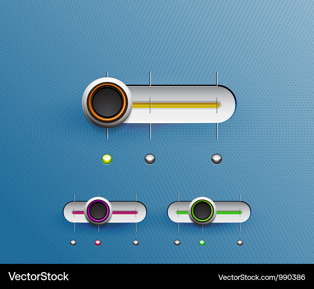 Slider Control Interface Vector Image