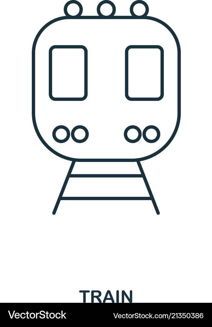 Train icon outline style design ui Vector Image