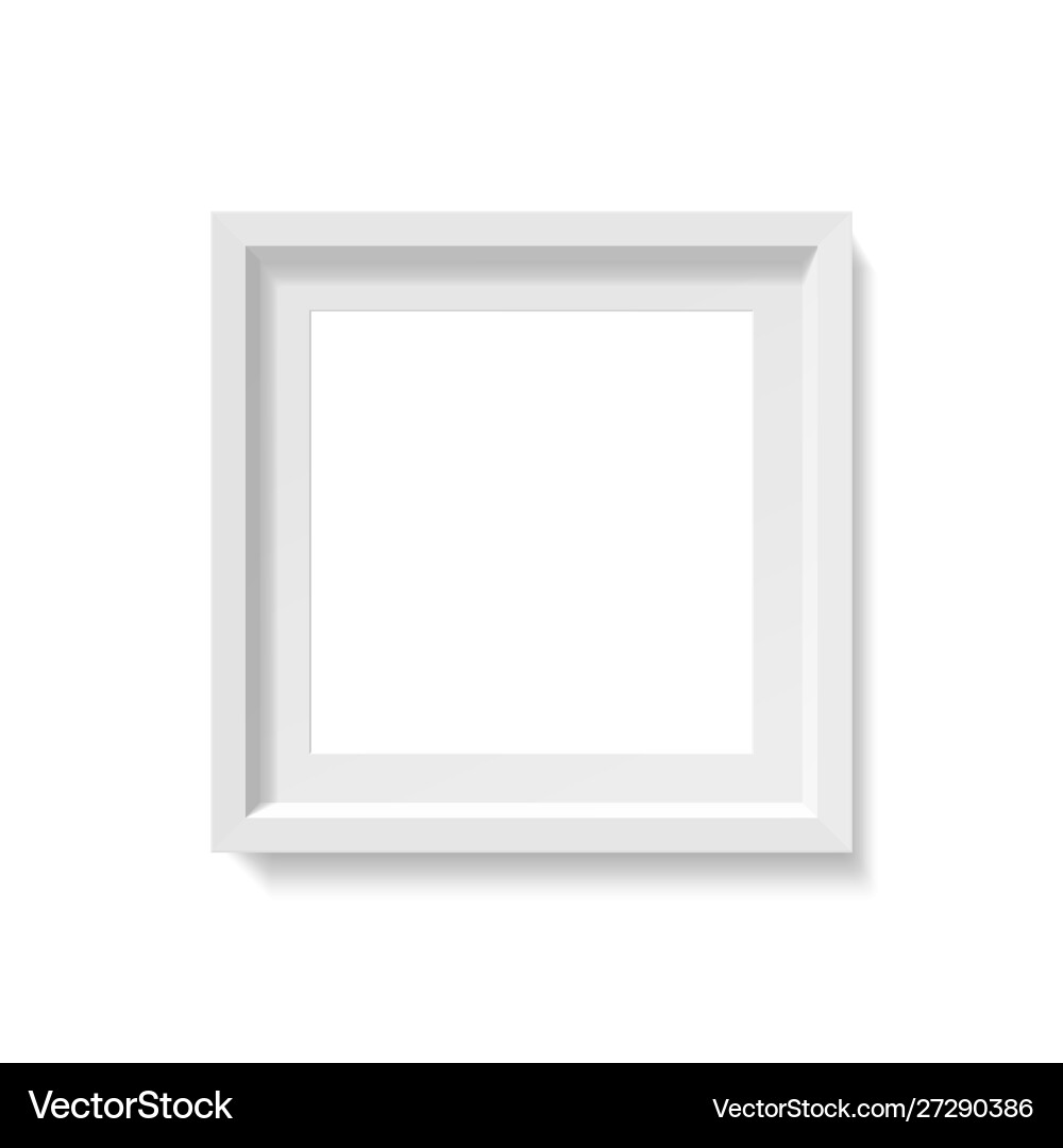 White Square Picture Frame Mockup vector image