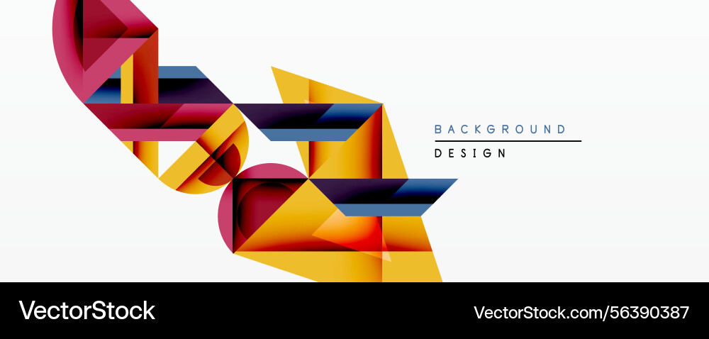 Abstract geometric shapes overlap creating Vector Image
