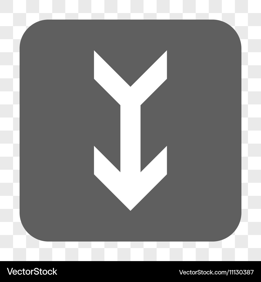 Arrow down rounded square button Vector Image