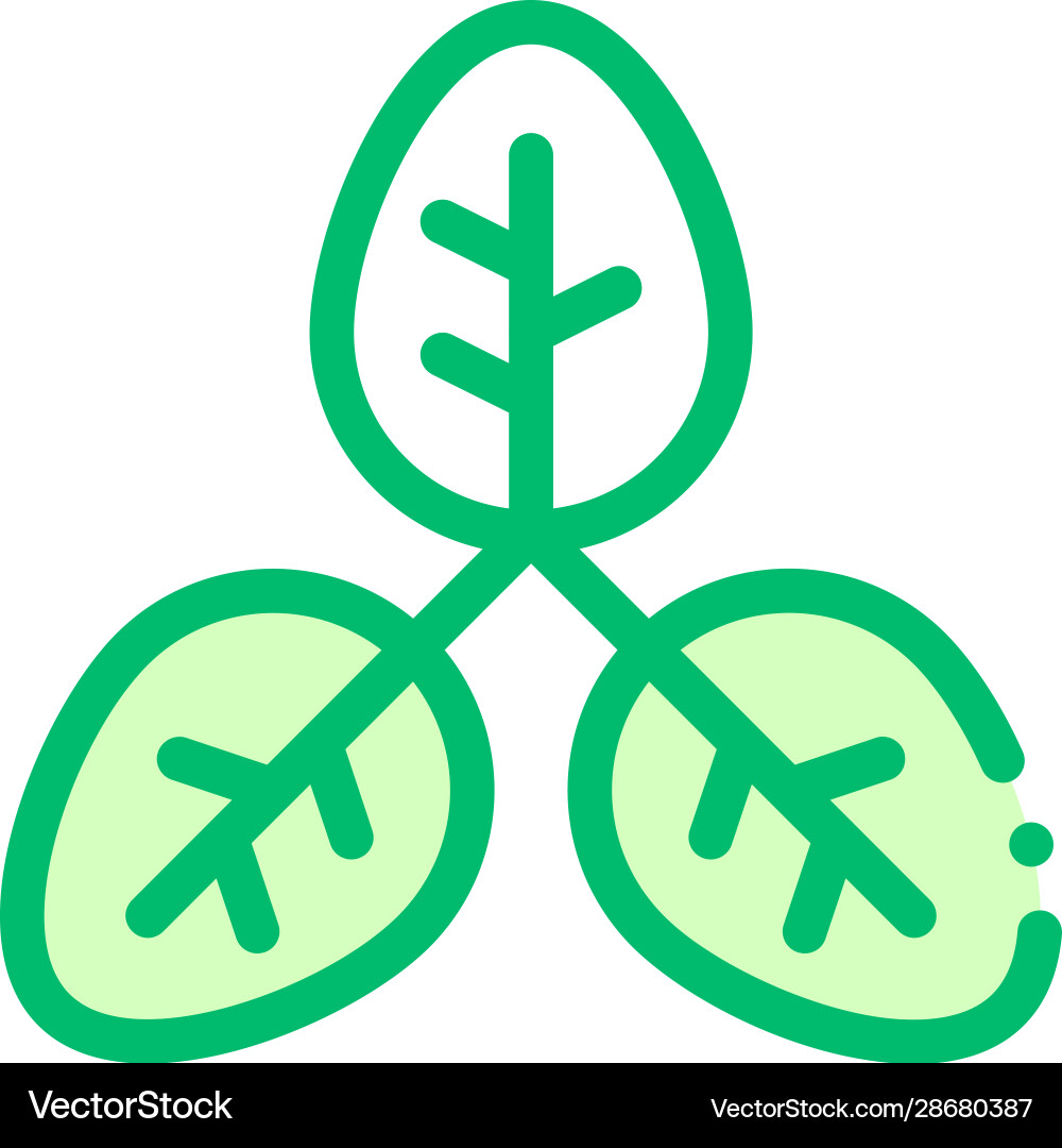 Bush offshoot Pflanze Blätter dünne Linie Symbol Bush offshoot Pflanze Blätter dünne Linie Symbol vektorbild