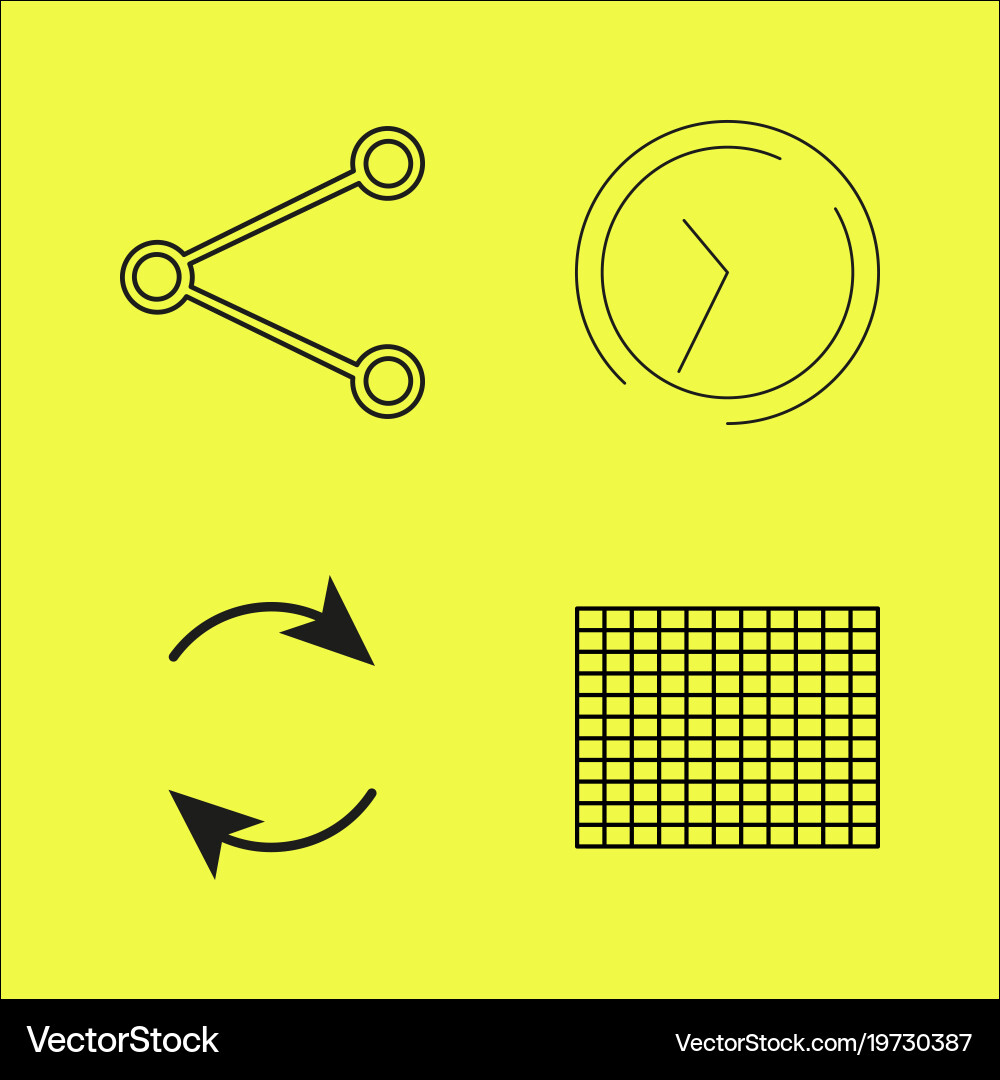 Essential linear icon set Vector Image
