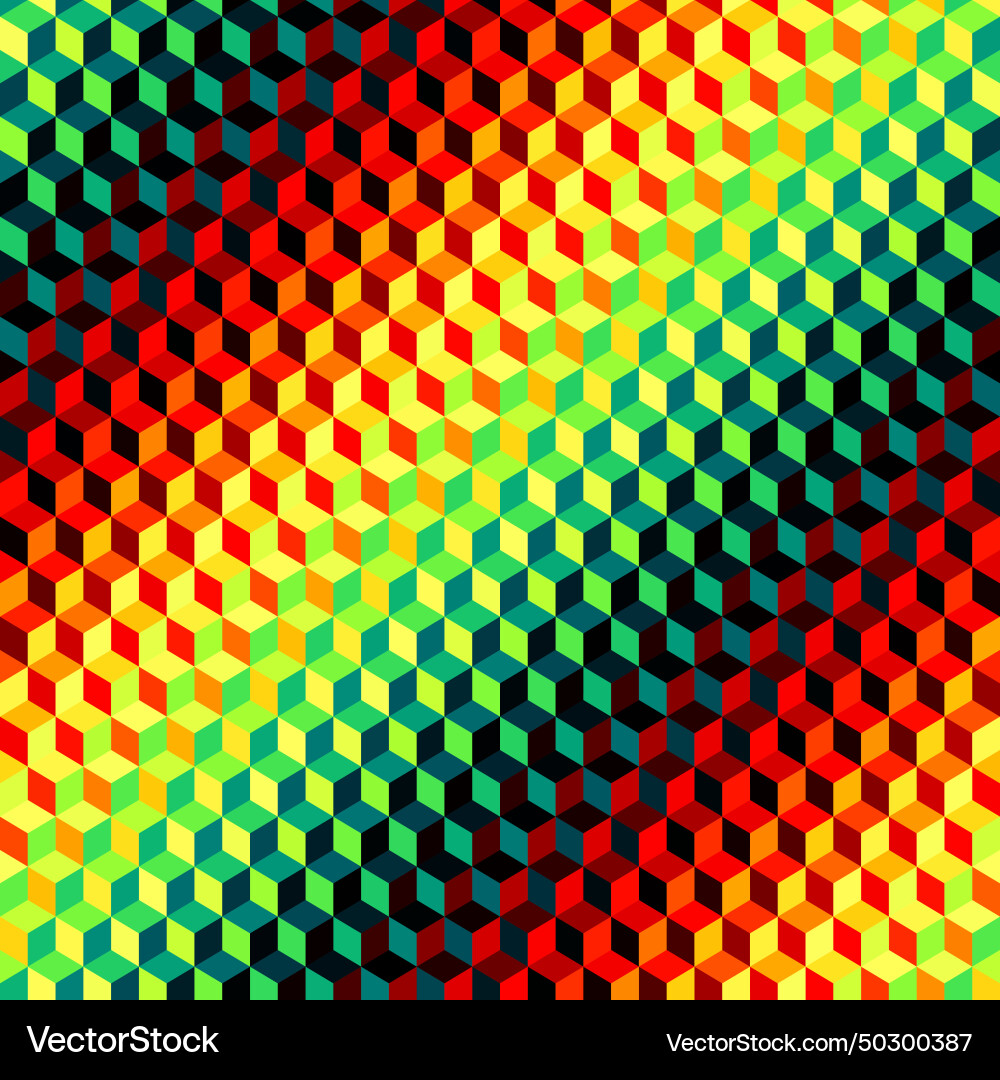 Geometric abstract cubes pattern textured Geometric abstract cubes pattern textured vector image