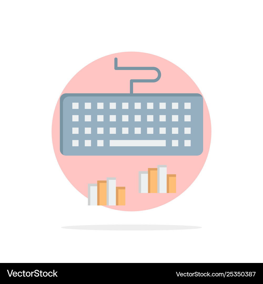 Keyboard interface type typing abstract circle Keyboard interface type typing abstract circle vector image