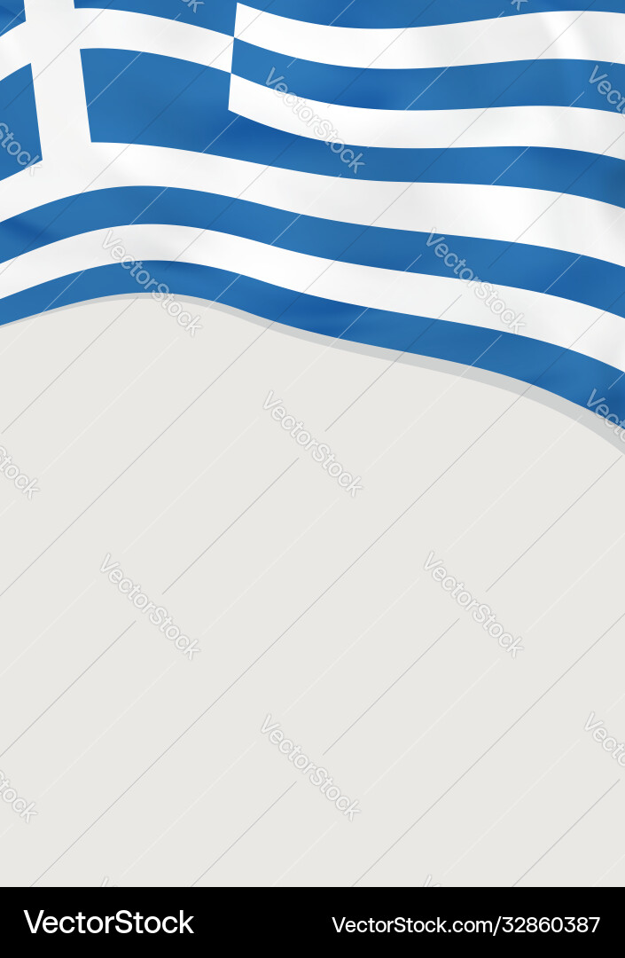 Leaflet design with flag greece template Vector Image