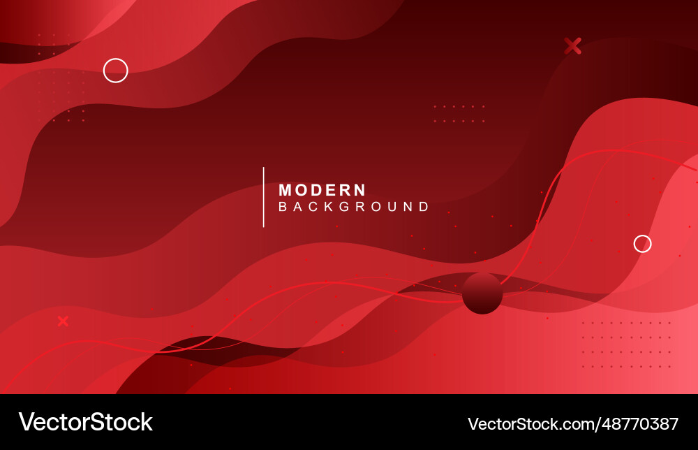 Modern fluid red gradient banner with curve shapes Modern fluid red gradient banner with curve shapes vector image