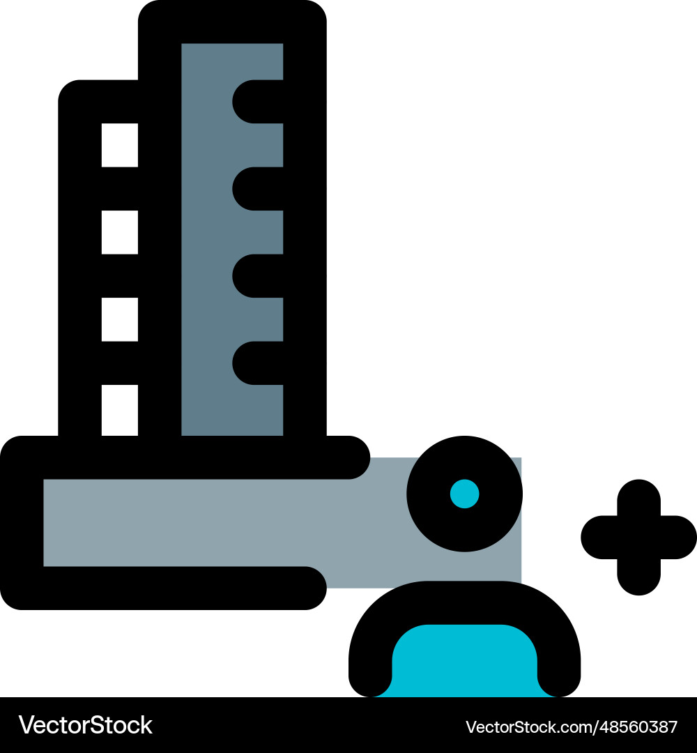 Multiple users working in the factory facility vector image
