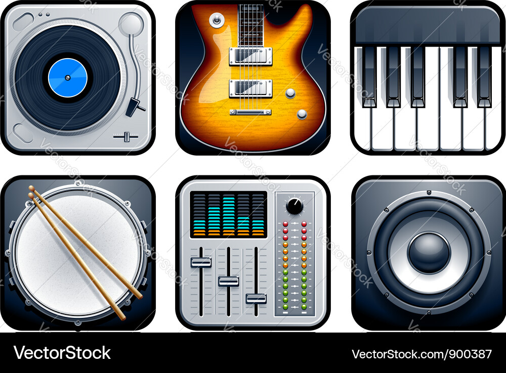 Musical Icon Set vector image