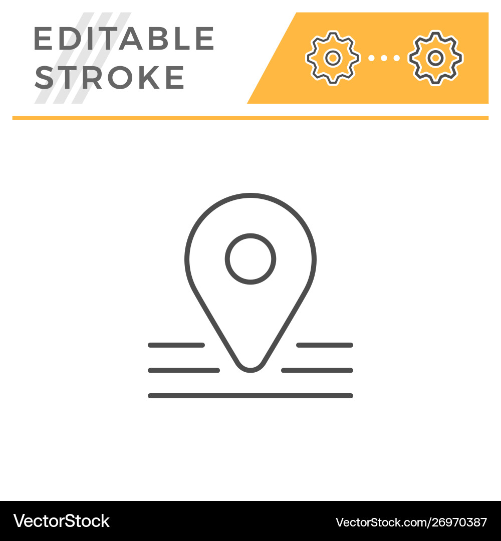 Pointer editable stroke line icon Pointer editable stroke line icon vector image