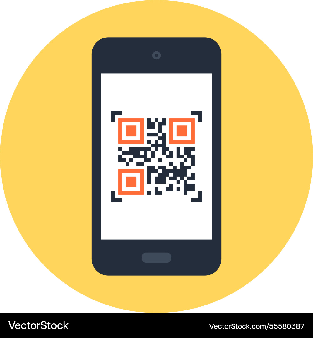 Qr Code Lesegerät flaches Web-Symbol Qr Code Lesegerät flaches Web-Symbol vektorbild