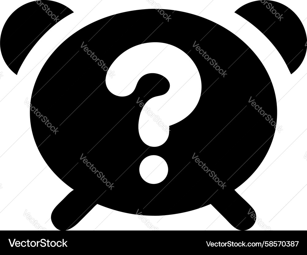 Question Mark Alarm Clock Icon Vector Image