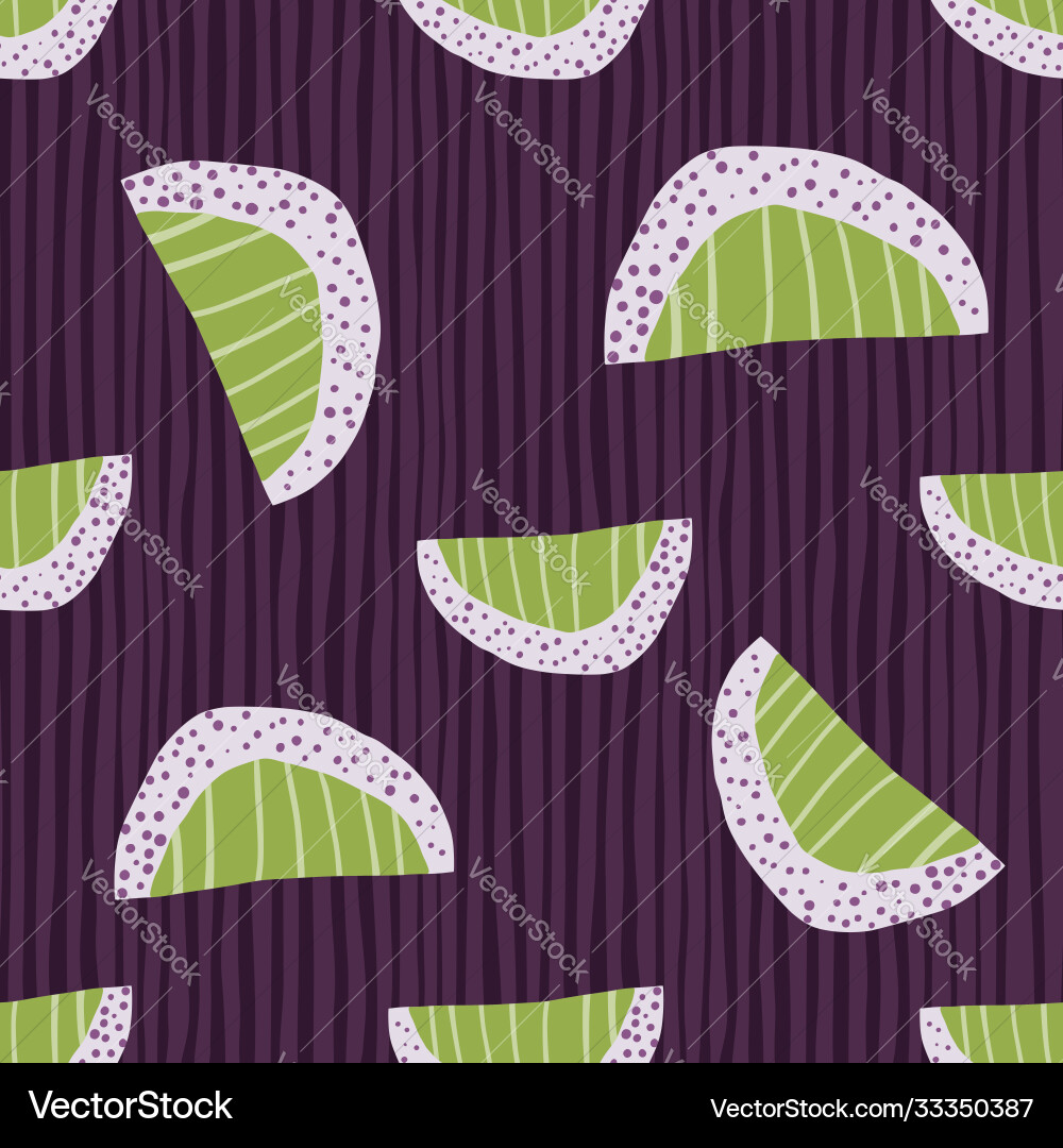 Random seamless abstract slices pattern hand Vector Image