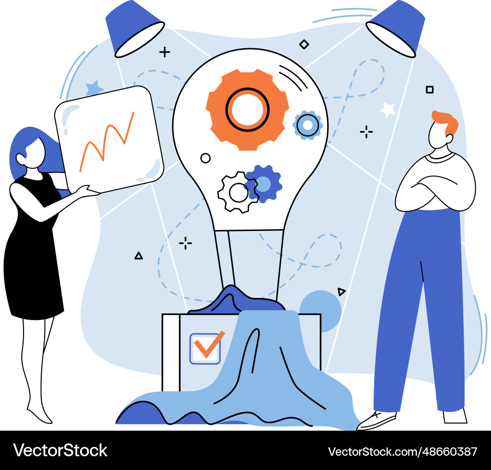 Team solving complex problems teamwork Team solving complex problems teamwork vector image