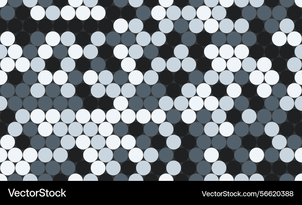 Abstract grayscale pattern of overlapping circles vector image