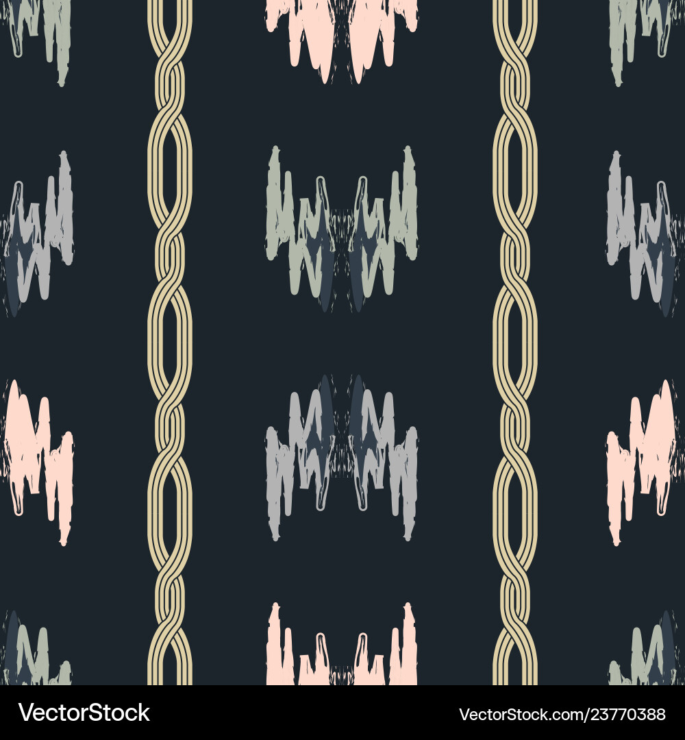 Abstract pattern with gold chains vector image
