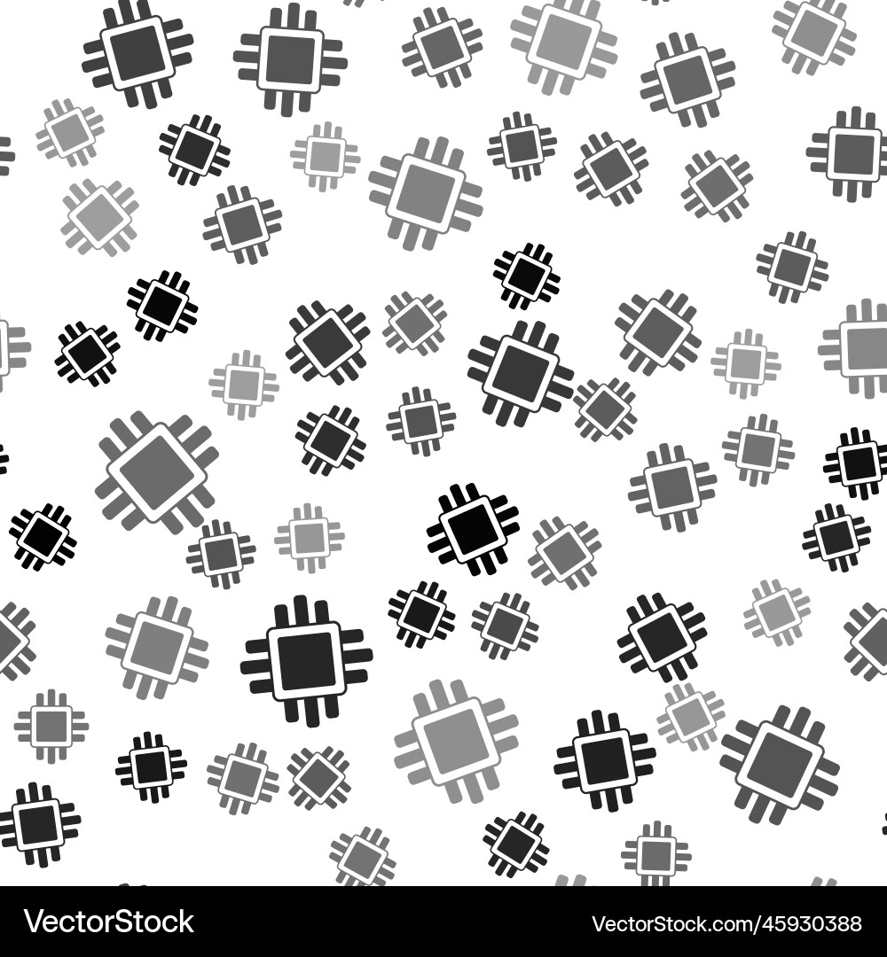 Black computer processor with microcircuits cpu Black computer processor with microcircuits cpu vector image