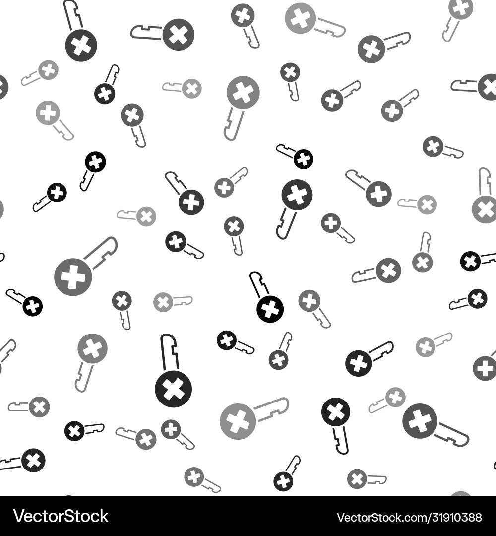 Black wrong key icon isolated seamless pattern Black wrong key icon isolated seamless pattern vector image