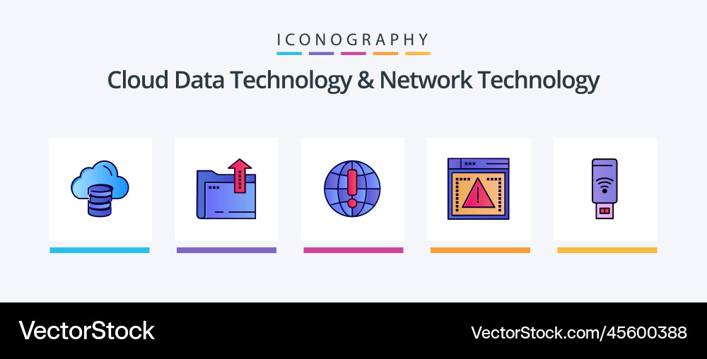 Cloud data technology and network line vector image