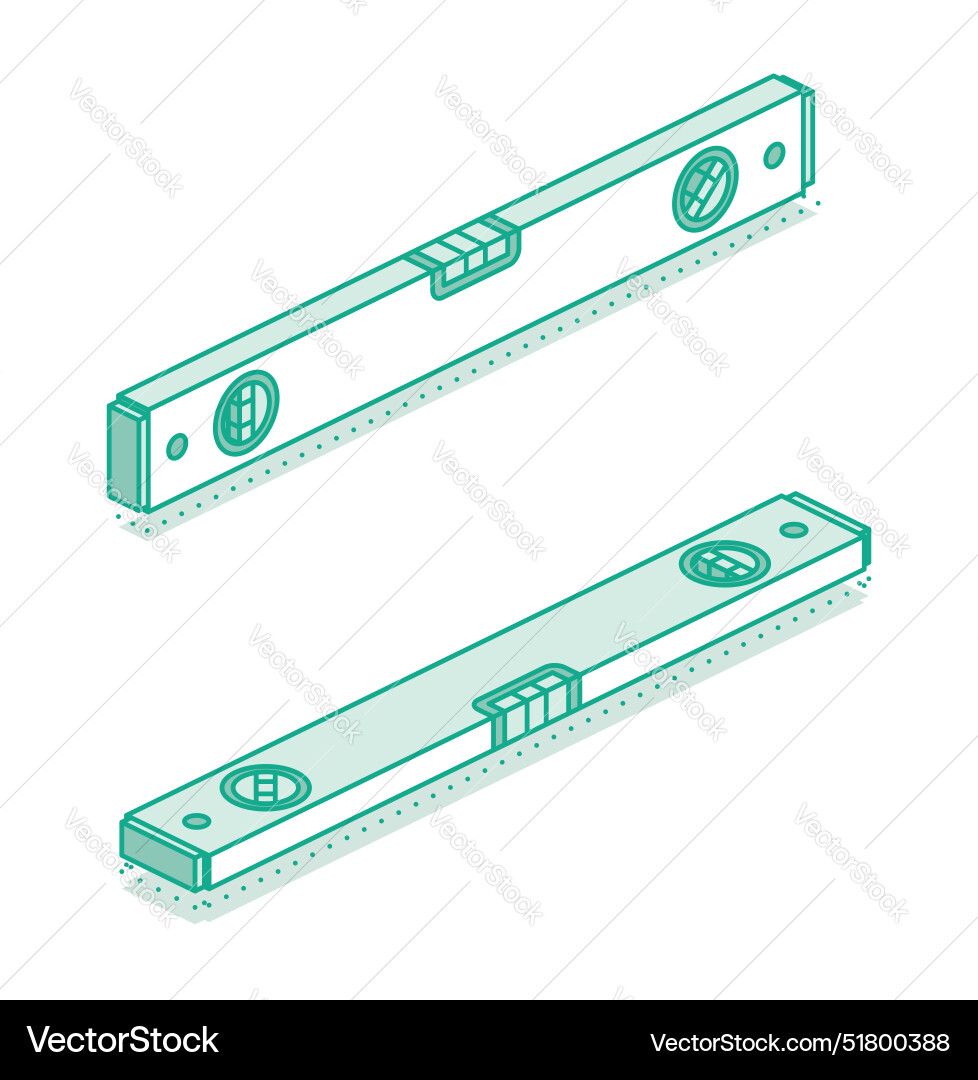 Construction bubble level tool outline objects Construction bubble level tool outline objects Vector Image