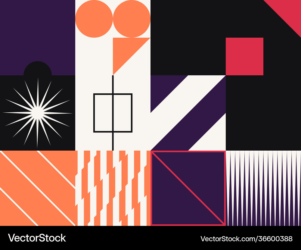 Deconstructed abstract pattern design vector image