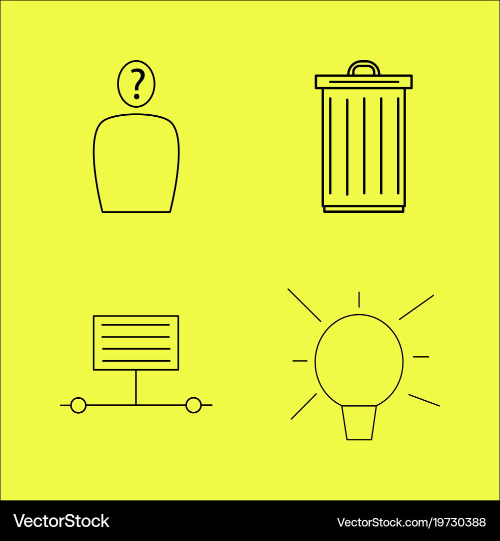 Essential linear icon set Vector Image