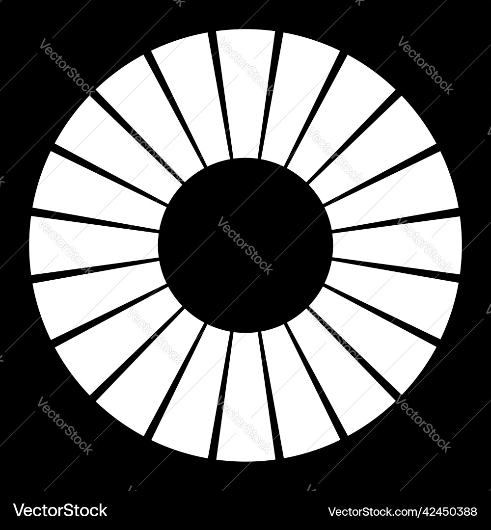 Geometric circle element with dashed lines radial Geometric circle element with dashed lines radial Vector Image