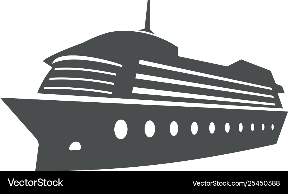 Kreuzfahrtschiff Seeschiff Seetransport Symbol Kreuzfahrtschiff Seeschiff Seetransport Symbol vektorbild