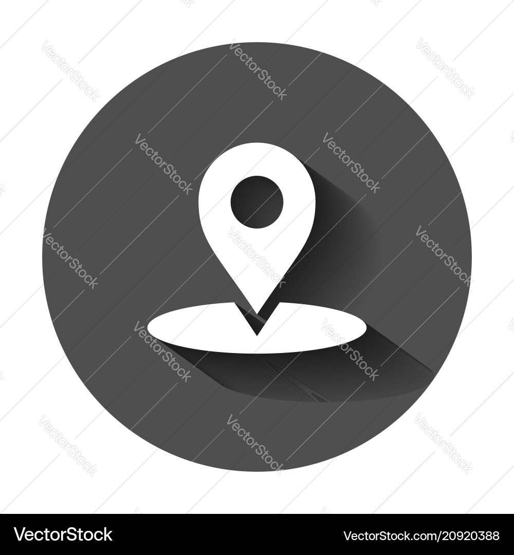 Map pointer in flat style gps navigation mark vector image