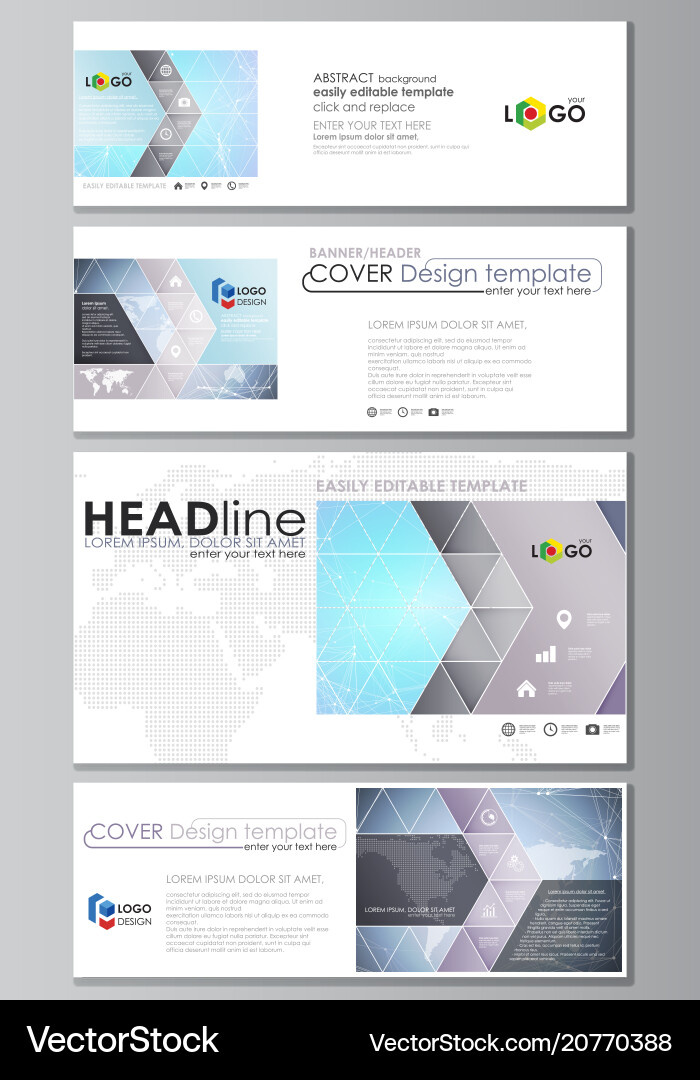 Modern Editable Header Layouts vector image