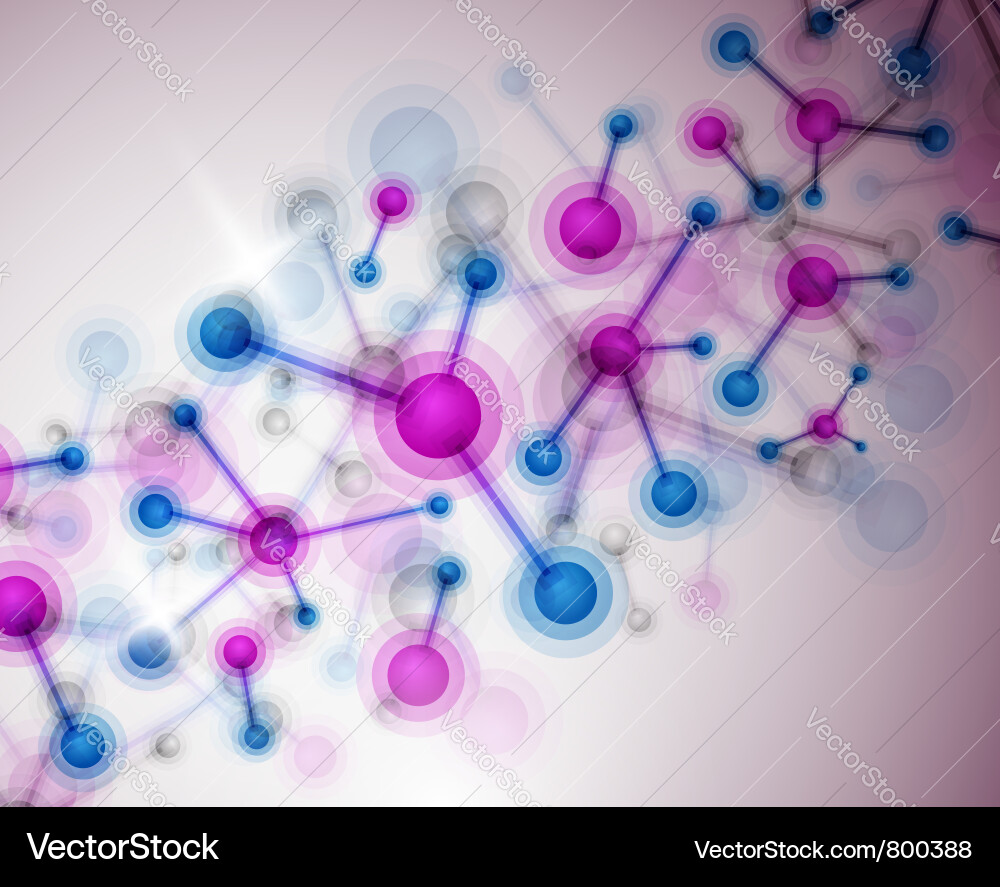 Molekulare Verbindungen - Abstract Science Backgroun Vektorbild